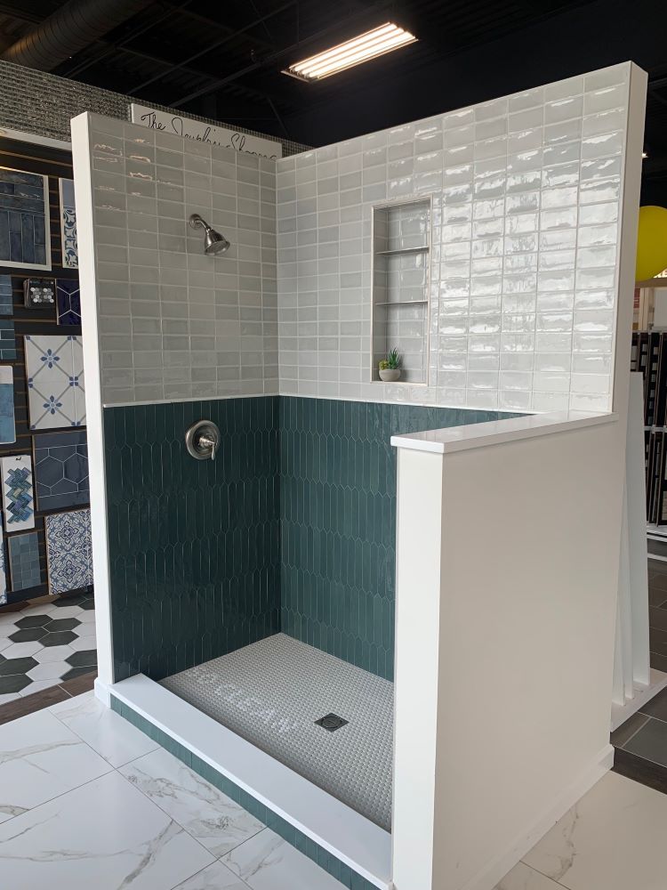 custom tile shower display flooring store in wyomissing, PA